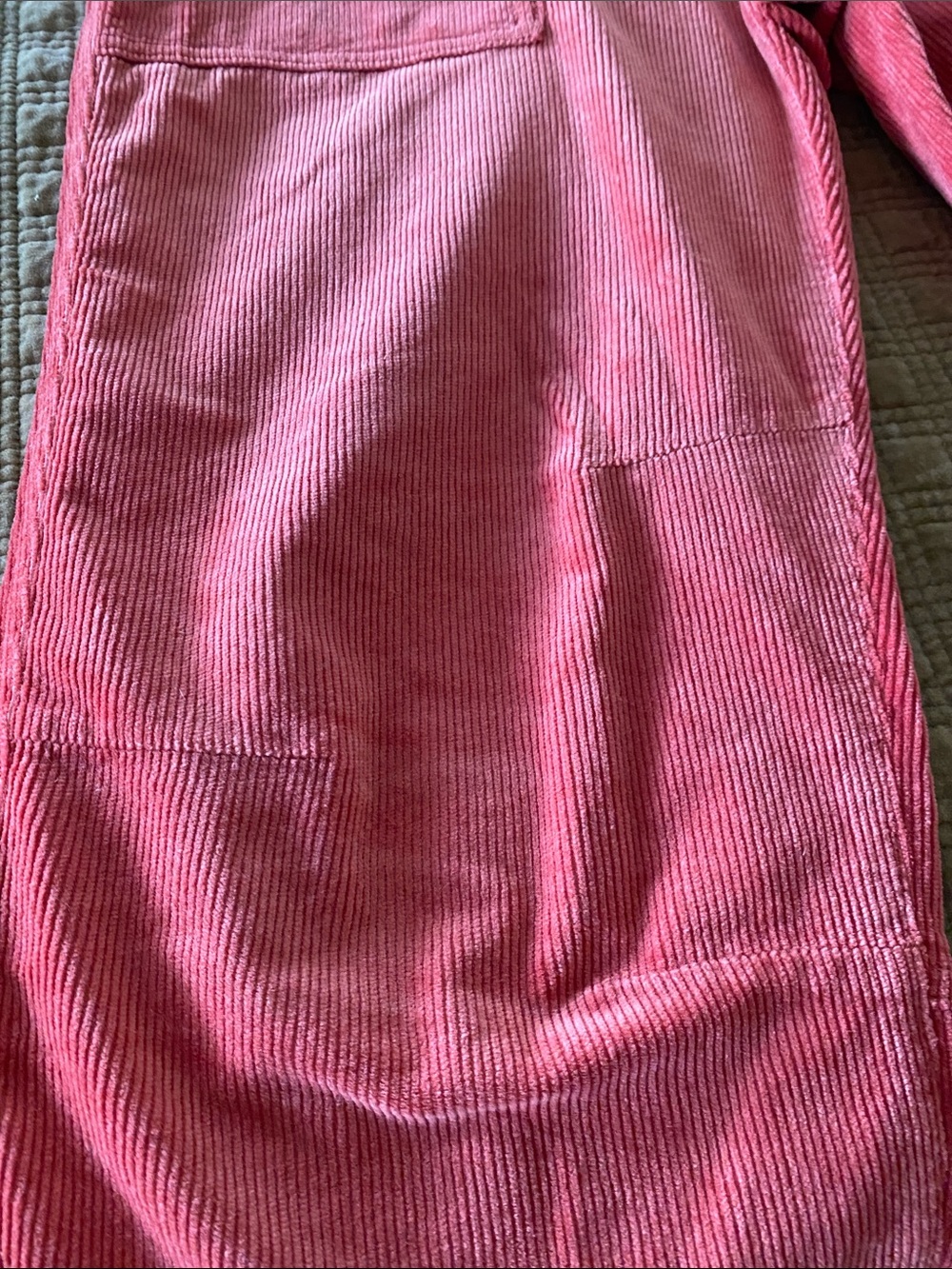 Pilcro Coral-Red High-Waist Corduroy Pants - Picture 5 of 6
